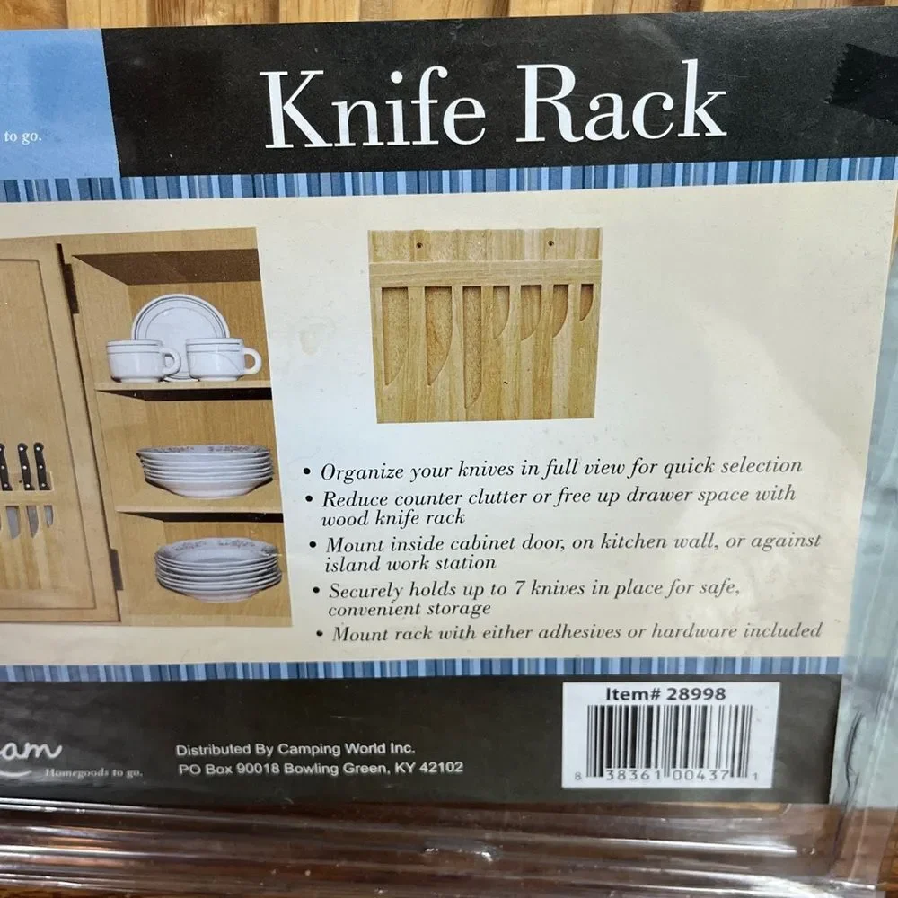 ROAM Natural Wood Knife Rack by Camping World for Camper Cupboards